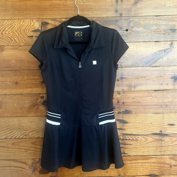 Fila Black Tennis 100 anniversary dress size medium - Picture 1 of 5